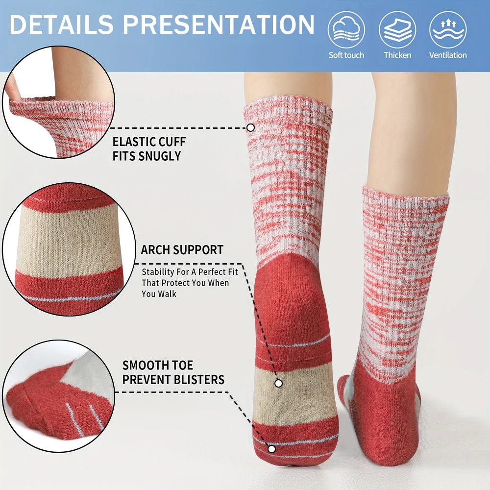 5 Pairs Women Winter Wool Sock - Wool Hiking Sock ulasan dan harga