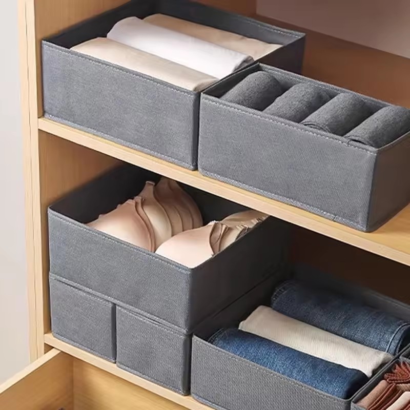 3PC Fabric Underwear Storage B - Sock Organizer Tray ulasan dan harga