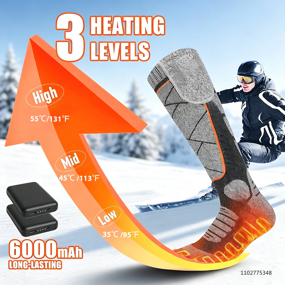 New Heated Socks Rechargeable  - Thermal Sock Winter ulasan dan harga