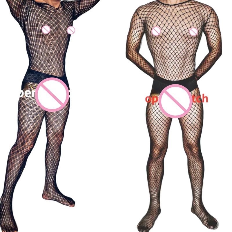 Plus Size Men's Black Sexy Lin - Fishnet Stocking Women ulasan dan harga